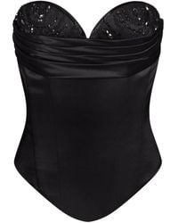 ALEXIA & ANTONIA - Embellished Corset Top - Lyst