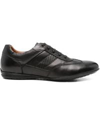 SERGIO MORETTI FIRENZE - Perforated-Detail Leather Sneakers - Lyst