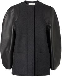Fendi - Wool And Leather Jacket - Lyst