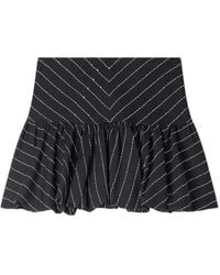 Sandro - Striped Sequin-Embellished A-Line Skirt - Lyst