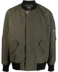 A.P.C. - Zip-pocket Cotton Bomber Jacket - Lyst