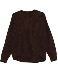 STAUD - Ribbed V-Neck Sweater - Lyst