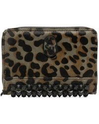 Ash - Leopard-Print Stud-Embellished Wallet - Lyst