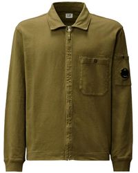 C.P. Company - Zip-Pocket Cotton Overshirt - Lyst