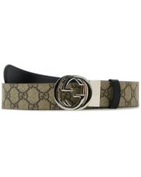 Gucci - Cinturón Con Hebilla Interlocking G Reversible - Lyst