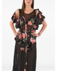 Maison Margiela - Floral-Print Ruffled Dress - Lyst