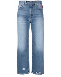 Denimist - Halbhohe Cropped-Jeans - Lyst