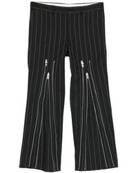 Comme des Garçons - Gestreepte Broek Met Rits - Lyst