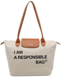 V73 - Borsa Tote Shopping Responsable Con Logo - Lyst