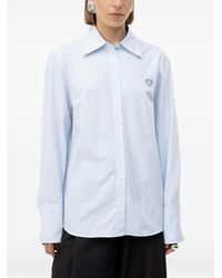 HUGO - Stripe-Print Logo-Plaque Shirt - Lyst