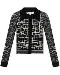 Diane von Furstenberg - Riva Knitted Jacquard Cardigan - Lyst