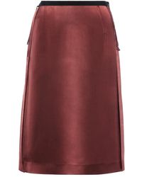 Maison Margiela - Satin Midi Skirt - Lyst