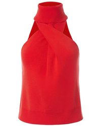 Monse - Twist-Front Halterneck Top - Lyst