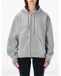 Nike - Studio Logo-Embroidered Zip-Up Hoodie - Lyst