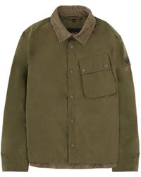 Belstaff - Veste Ground En Coton À Col En Velours Côtelé - Lyst