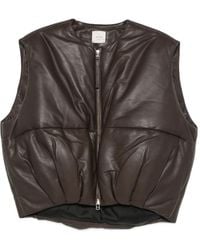 Alysi - Quilted Leather Vest - Lyst