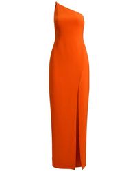 Ralph Lauren - One-Shoulder Slit Maxi Gown - Lyst