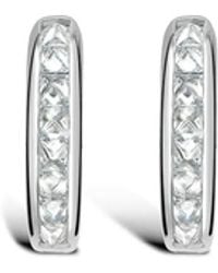 Pragnell - 18Kt Rockchic Diamond Hoop Earrings - Lyst