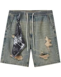 Musium Div. - Distressed Drawstring Denim Shorts - Lyst