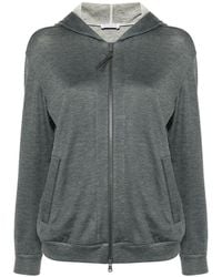 Brunello Cucinelli - Sudadera Con Capucha Y Detalle Monili - Lyst