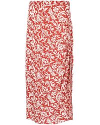 Polo Ralph Lauren - Floral Print Midi Skirt - Lyst