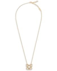Ferragamo - Crystal-Embellished Gancini Necklace - Lyst