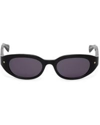 AllSaints - Logo-Plaque Oval-Frame Sunglasses - Lyst
