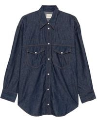 KHAITE - Chemise En Jean Christensen À Coutures Contrastantes - Lyst