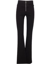 Patrizia Pepe - Flared Broek Met Rits En Logo - Lyst