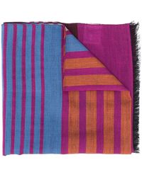 Paul Smith Striped Print Scarf - Meerkleurig