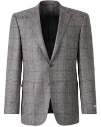 Canali - Checked Single-Breasted Blazer - Lyst