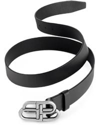 Balenciaga - Bb Leather Belt - Lyst