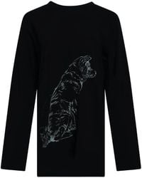 Yohji Yamamoto - Dog-Print Long-Sleeve T-Shirt - Lyst