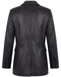 ANNAMARIAPALETTI - Double-Breasted Leather Jacket - Lyst