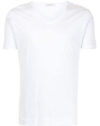 Adam Lippes - V-neck Cotton T-shirt - Lyst