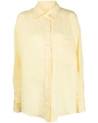 Forte - Long-sleeve Striped Linen Shirt - Lyst