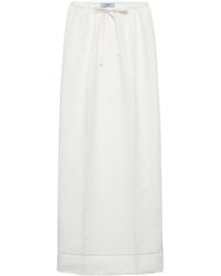 Prada - Logo-Embroidered Skirt - Lyst