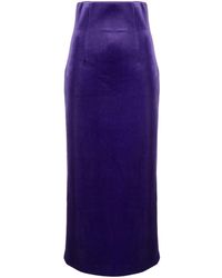 Philosophy Di Lorenzo Serafini - Velvet Midi Pencil Skirt - Lyst