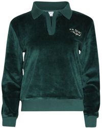 Sporty & Rich - Long-sleeve Velour Polo Top - Lyst