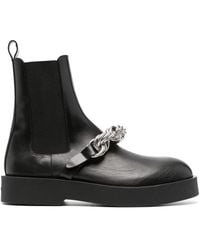 Jil Sander - Chain-Link Leather Chelsea Boots - Lyst