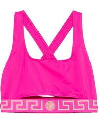 Versace - Logo Bikini Top - Lyst