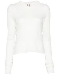 Rick Owens - Long-Sleeve Semi-Sheer T-Shirt - Lyst