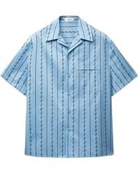 Versace - Jacquard Cotton-Silk Regular Shirt - Lyst