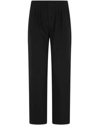 MM6 by Maison Margiela - Pleated Straight-Leg Trousers - Lyst