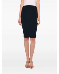 Norma Kamali - Straight-Cut High-Waist Midi Skirt - Lyst