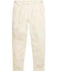 Polo Ralph Lauren - Mid-rise Cotton-blend Tapered Trousers - Lyst