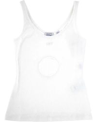 Off-White c/o Virgil Abloh - Ribbed-Knit Cut-Out Top - Lyst