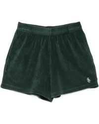 Sporty & Rich - Src Logo-Embroidered Terrycloth Shorts - Lyst