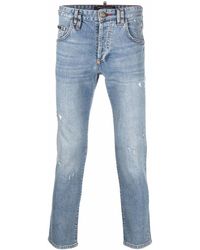 Philipp Plein - Embroidered-Logo Slim-Fit Jeans - Lyst