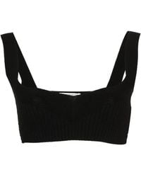ALESSANDRO VIGILANTE - Ribbed Cropped Top - Lyst